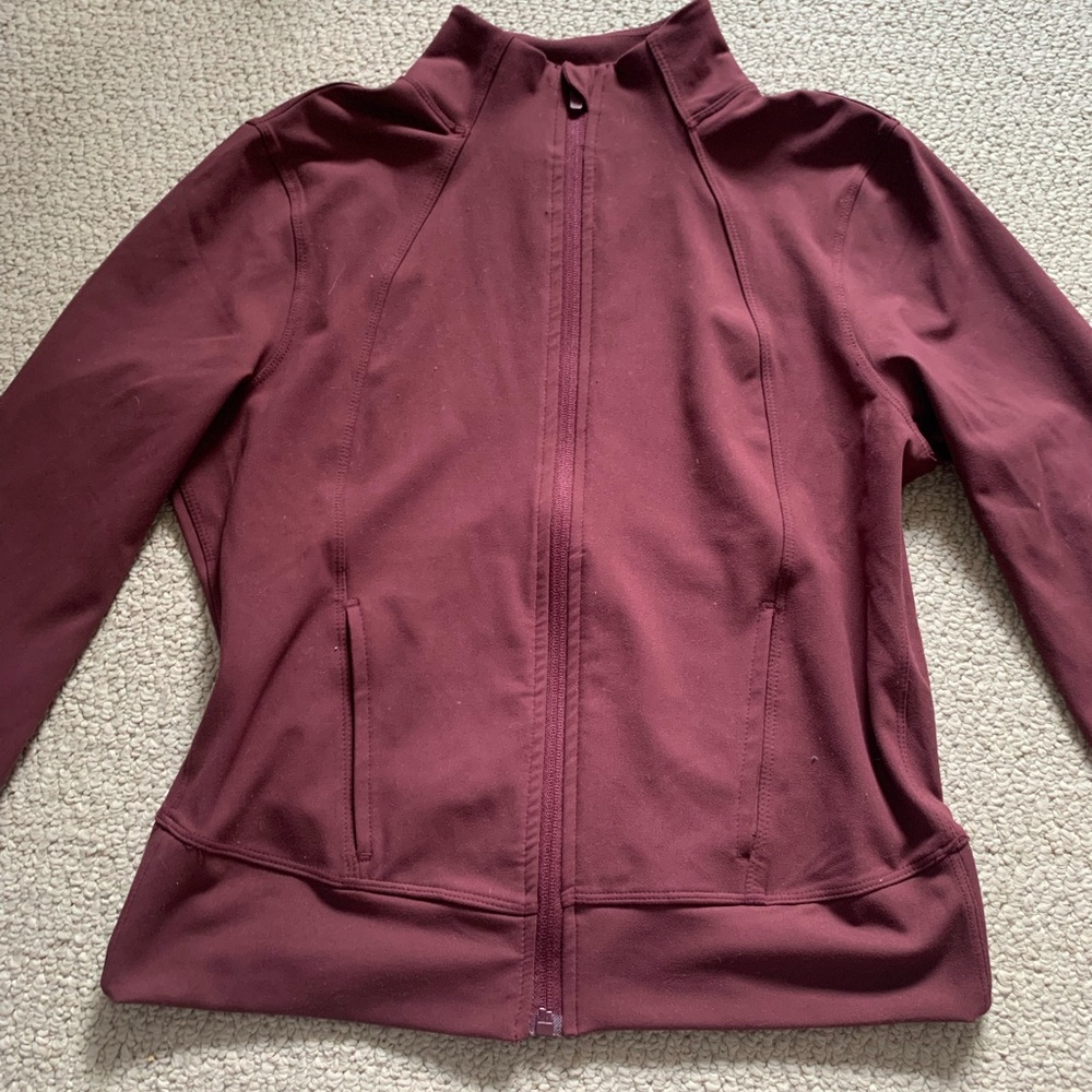 Women's Burgundy Plum Workout Jacket
